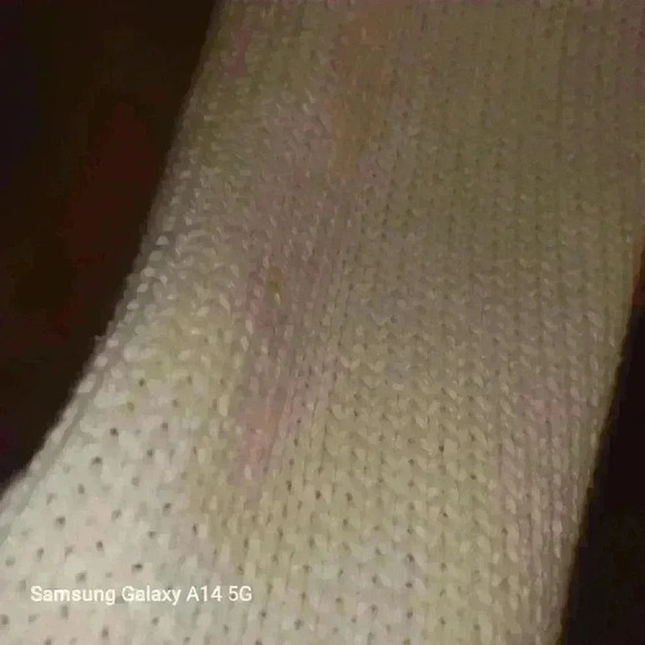 Women's Cherokee 100% Cotton Chunky Collared Ivory Sweater Cardigan Pockets - Picture 2 of 9